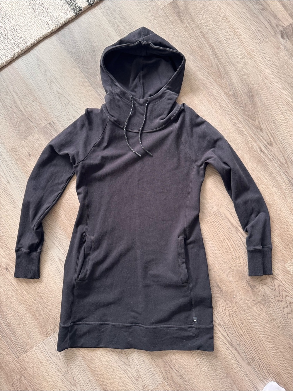 American Giant Black Hoodie Dress